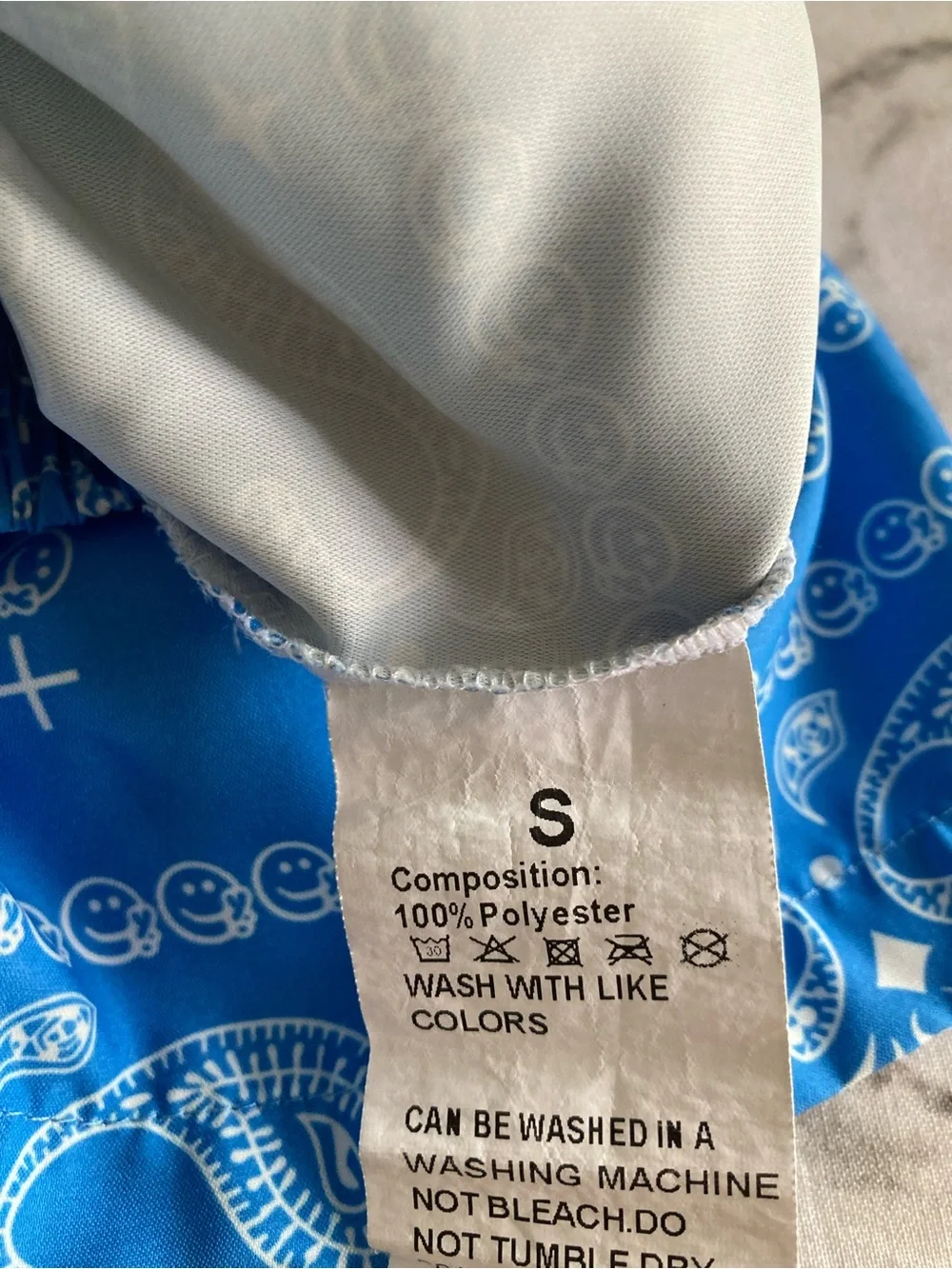 Men's Blue paisley bandana Print Swim Shorts